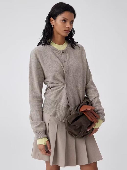 Simple Project/M24127/薄款羊毛圆领开衫毛衣 商品图2