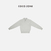 COCO ZONE羊毛织一粒扣翻领短款长袖毛针织衫上衣23C30597 商品缩略图0