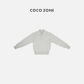 COCO ZONE羊毛织一粒扣翻领短款长袖毛针织衫上衣23C30597