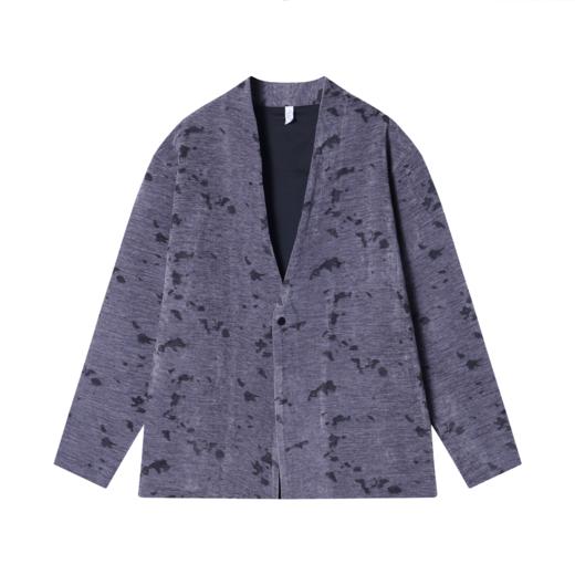 WT57秋季新款男士时尚港风扎染印花休闲上衣复古宽松潮流休闲男外套 商品图1