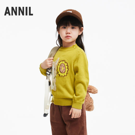 女童萌趣提花暖毛衣安奈儿童装实体店同款XG434537 商品图1