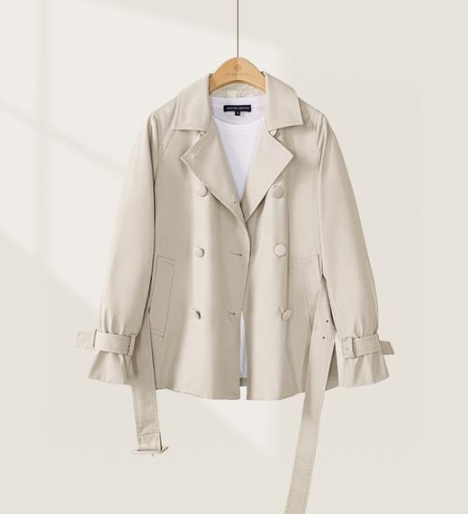 Martine Wester女式英伦双排中长款风衣  11363053 商品图1