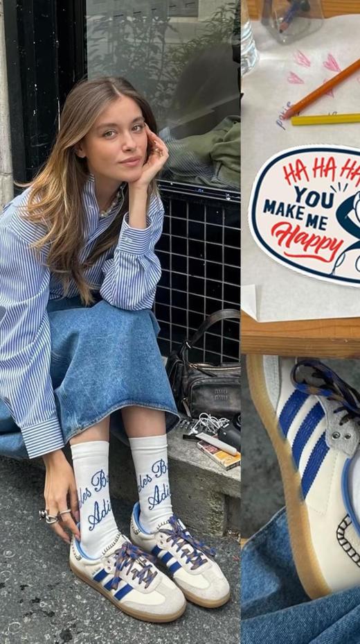 阿迪&WalesBonner桑巴舞系列绅士德训足球百搭皮革板鞋双色（DD） 商品图4