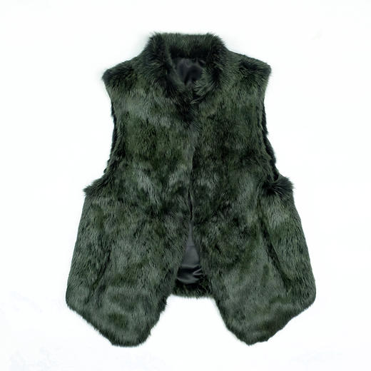 SIM GRACE 优雅夫人 秋冬保暖经典时尚显瘦百搭爆款真毛雪兔外穿舒适马甲 商品图10