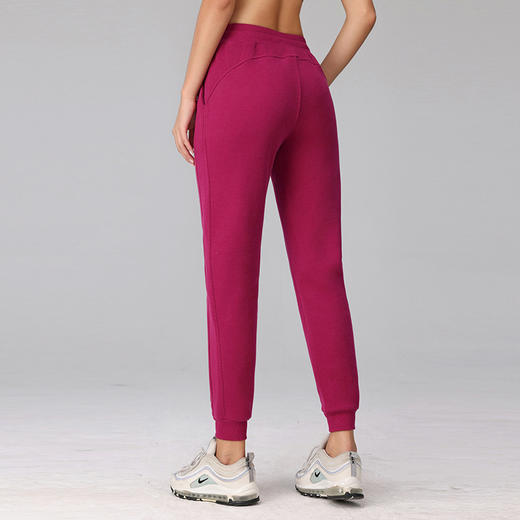 跃牌【瑞幸系列】内里加绒保暖宽松运动束脚Scuba舒适亲肤时尚百搭瑜伽休闲卫裤女HCK026 商品图2