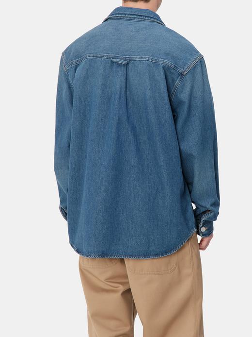 卡哈特 Wip 男士 Harvey 水洗做旧牛仔衬衫式夹克外套 Z-11969 商品图3