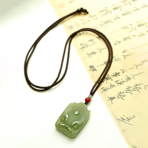 【经典】东方醒狮冰晴和田玉无事牌 商品图2