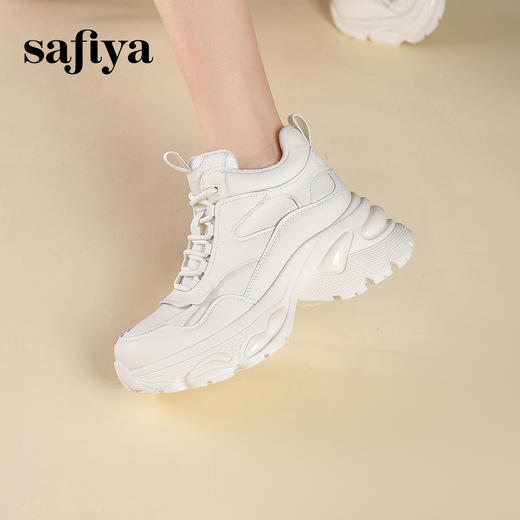 Safiya/索菲娅2024冬季加绒增高运动厚底潮酷老爹鞋 （网面单里/绒里可选）SF43112372/SF44112372 商品图3