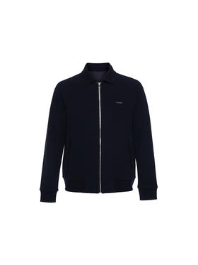 callisto乐行系列藏青色莫代尔混纺夹克