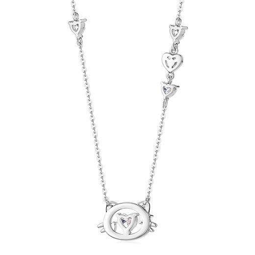 卡蒂罗/KADER 双色可选 心愿猫项链 简约小众百搭镂空锁骨链 轻奢高级感甜心少女吊坠  925银 送节日女朋友七夕礼盒 商品图2