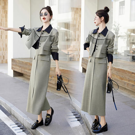 秋装运动时尚套装，韩版轻奢高级感盐系穿搭两件套HR-YRX8908 商品图1