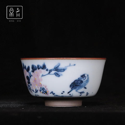 问鼎鼎者青花盈水杯（紫藤鸟）（葫芦）（缺货） 商品图0