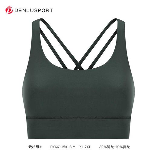 简约U型后背镂空交叉设计#DY66115可拆卸式运动文胸 商品图12