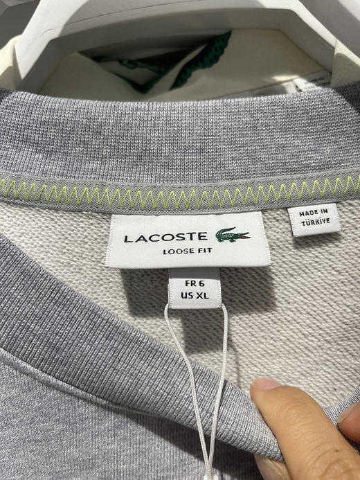 Lacoste/法国鳄鱼 男士春秋宽松纯棉印花圆领套头长袖卫衣SH5574 商品图3