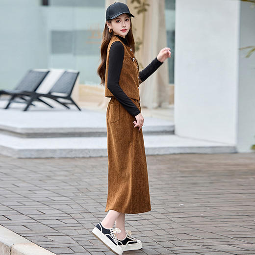 小香风马甲半身裙套装，高级感显瘦三件套HR-LNS9705 商品图2