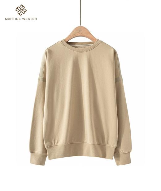 Martine Wester 女全棉毛圈布贴带圆领卫衣 11423223 商品图1