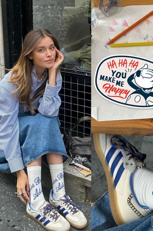 阿迪&WalesBonner桑巴舞系列绅士德训足球百搭皮革板鞋双色（DD） 商品图7