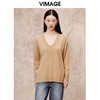 VIMAGE纬漫纪冬季新款V领慵懒风温柔宽松时尚显瘦针织衫V2201803 商品缩略图2