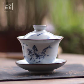 问鼎鼎者青花明澈盖碗（缺货）