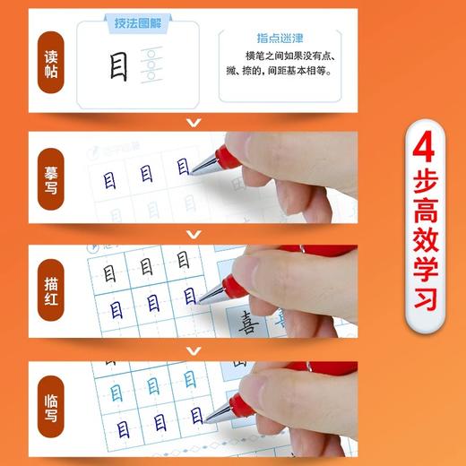 墨点字帖 楷书入门基础教程 基础笔画正楷字帖字帖楷书小学儿童练字帖成人楷书字帖练字板 商品图3