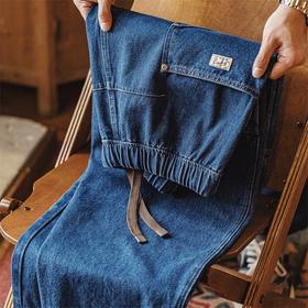 工装优选美式复古重磅水洗伐木牛仔裤廓形宽松阔腿休闲直筒裤男秋