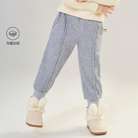 笛莎Deesha 女童裤子2024冬季新款女童加绒束脚裤