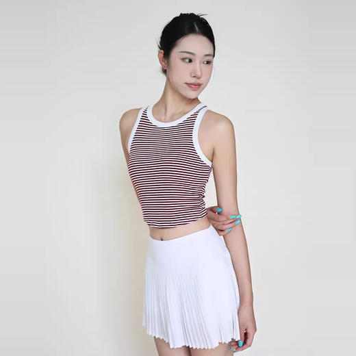 跃牌【禅语梵心】罗纹瑜伽背心女双肩带运动内衣条纹内搭小吊带美背健身文胸WX2885 商品图4