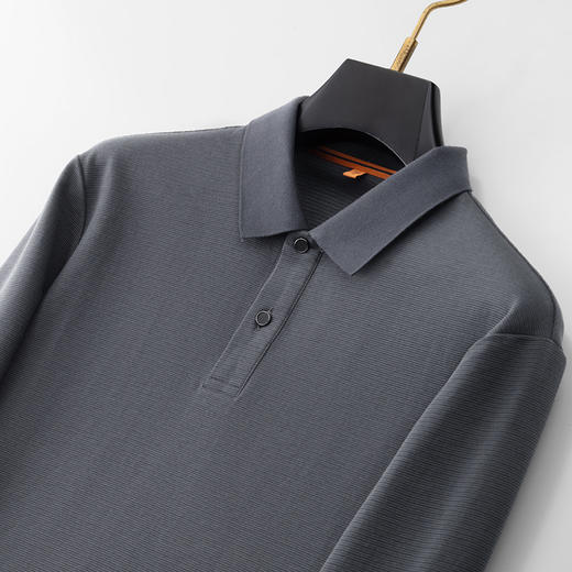 【新款DDP】大依优型大码长袖Polo衫翻领男装加肥加大体恤大号上衣胖子弹力休闲商务 商品图2
