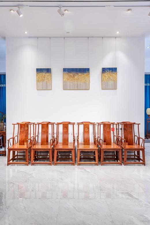 红桥红  家具严选  缅甸花梨（大果紫檀）【上博四出头 官帽椅】 商品图0