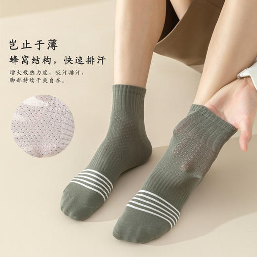 SYWY-Y21  【1双】男士网眼透气防臭吸汗抗菌休闲商务袜袜子纯棉全棉夏纯棉运动袜 商品图2
