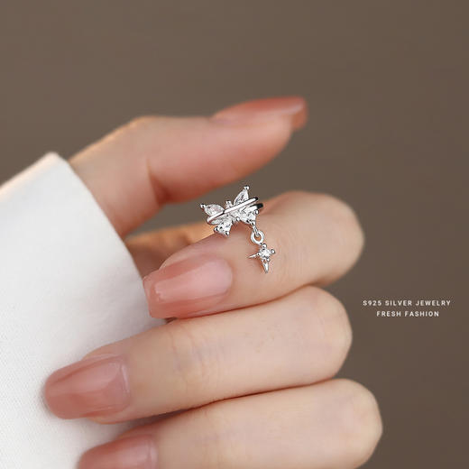 【梦蝶】S925银蝴蝶耳夹耳饰【YXS-E4357】 商品图2