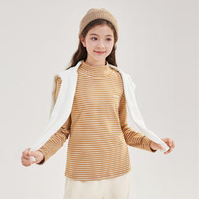 笛莎Deesha青少年女童T恤2024冬季新款复古学院风T恤