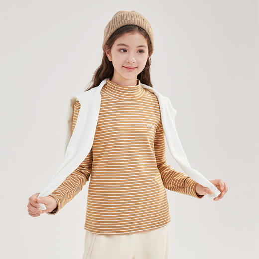 笛莎Deesha青少年女童T恤2024冬季新款复古学院风T恤 商品图0