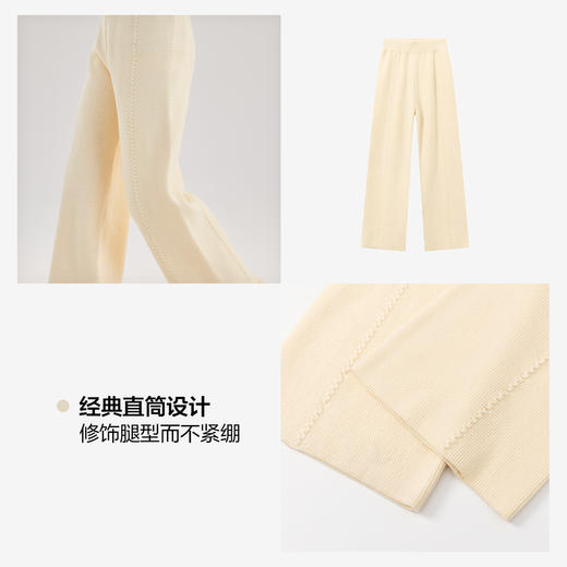 笛莎Deesha青少年女童裤子2024冬季新款淑女学院风直筒裤 商品图3