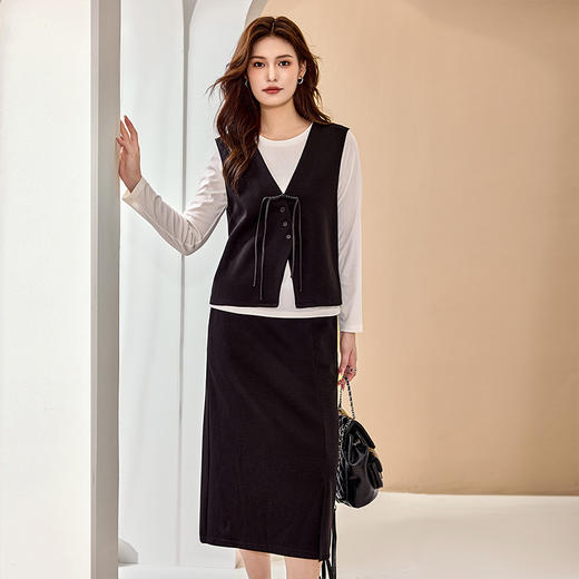 8/4奢姿大码女装2024秋季减龄盘扣设计三件套胖妹妹时尚新中式套装9943926718 商品图2