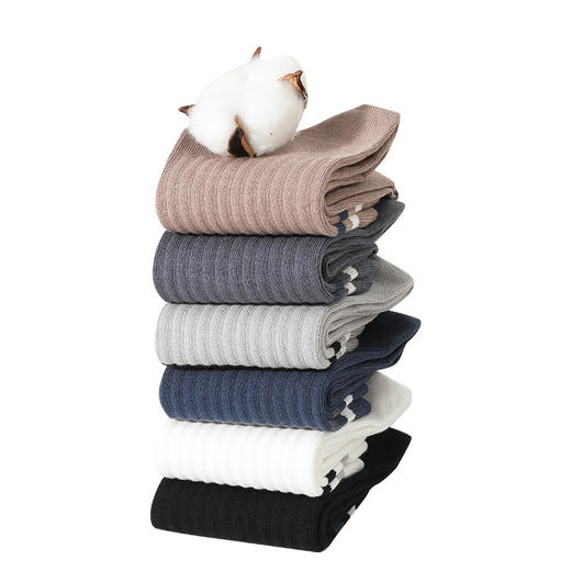 SYWY-Y11 【1双】纯棉运动袜休闲商务袜防臭吸汗抑菌春秋款全棉男士男棉袜无骨袜子 商品图4