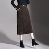 MYX-YGLR-1232-L垂感修身针织毛线裙弹力直筒裙中长款显瘦修身包臀裙秋冬款半身裙 商品缩略图2