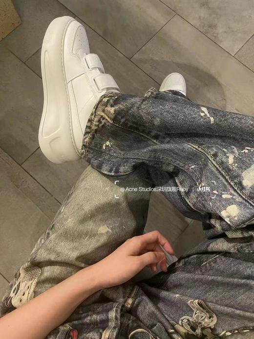 ACNE24/ss专柜*厚底休闲魔术贴笑脸小白鞋（HC） 商品图8