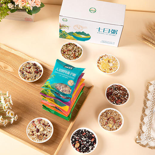 「1箱7袋装！七日杂粮粥」杂粮粥100g*7袋八宝粥五谷杂粮腊八粥粗粮早餐粥粮油米面 商品图3