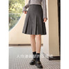 【年终特卖】熙世界棕色毛呢百褶半身裙秋冬2025新款美式复古学院风a字半裙 商品缩略图1