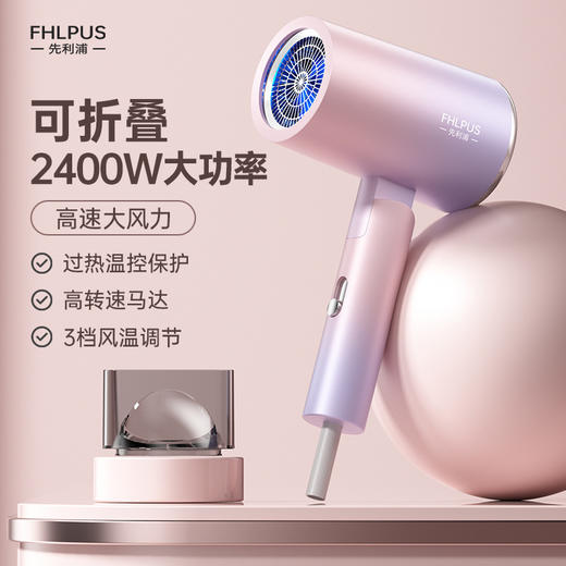 可折叠高速大风力大功率负离子电吹风 商品图3