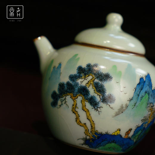 问鼎鼎者汝瓷问泉壶（绘画山间幽居）（缺货） 商品图3