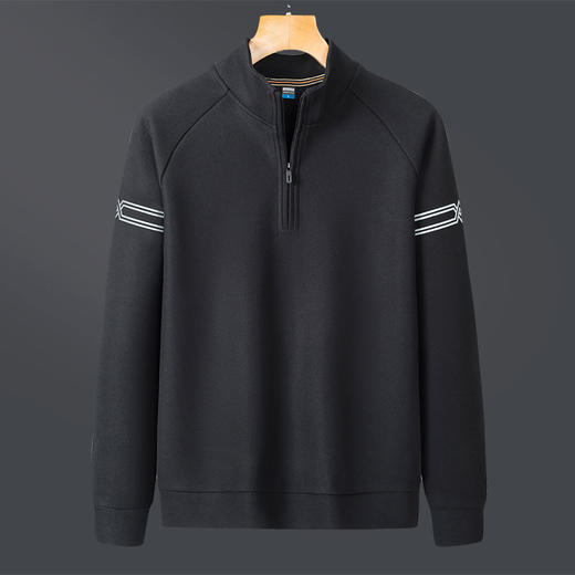 【新款DSK】大依优型大码立领拉链长袖卫衣加肥加大肥佬休闲宽松透气上衣打底男士胖子 商品图1