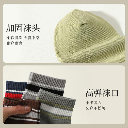 SYWY-Y27  【1双】防臭吸汗防滑男袜运动袜商务休闲夏天透气网眼棉袜潮袜子纯棉男士 商品图4
