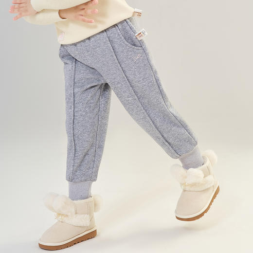 笛莎Deesha 女童裤子2024冬季新款女童加绒束脚裤 商品图1