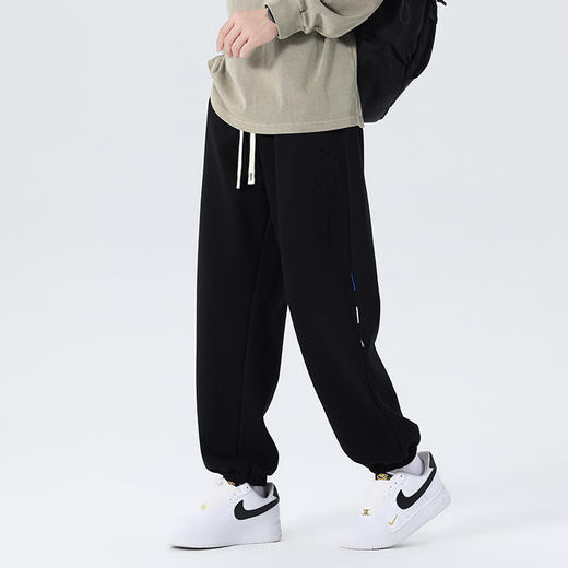 【新款DYF】大依优型大码束脚小脚运动针织休闲裤加肥加大男装舒适胖子肥佬百搭运动裤长裤 商品图12