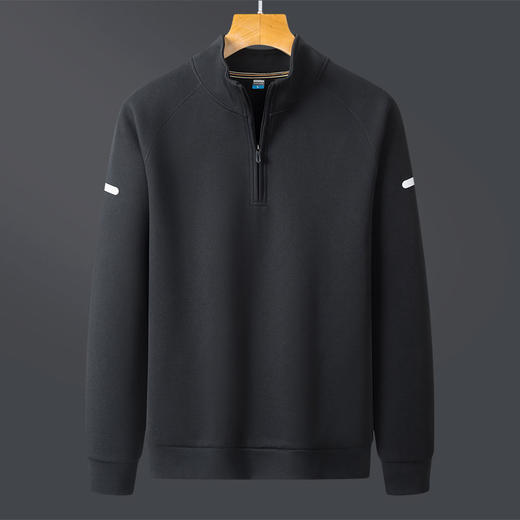 【新款DSK】大依优型大码立领拉链长袖卫衣加肥加大肥佬休闲宽松透气上衣打底男士胖子 商品图2