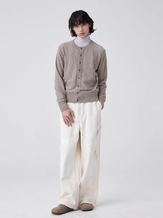 Simple Project/M24127/薄款羊毛圆领开衫毛衣 商品图4