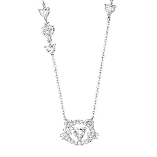 卡蒂罗/KADER 双色可选 心愿猫项链 简约小众百搭镂空锁骨链 轻奢高级感甜心少女吊坠  925银 送节日女朋友七夕礼盒 商品图1