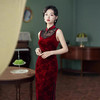 秋款改良老上海旗袍，日常民国风修身无袖红色气质XL1105 商品缩略图3